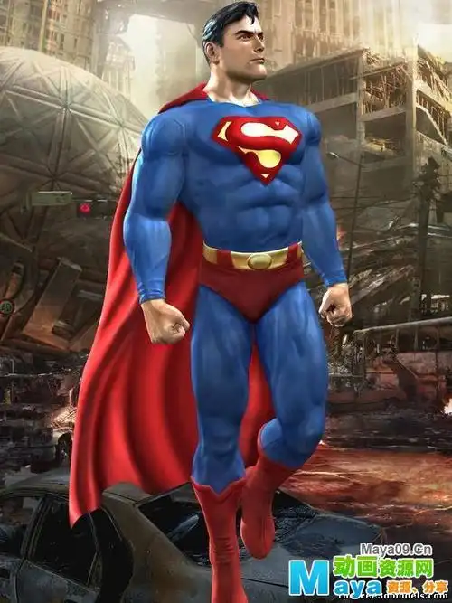 超级逼真超人--superman的obj通用格式模型下载!