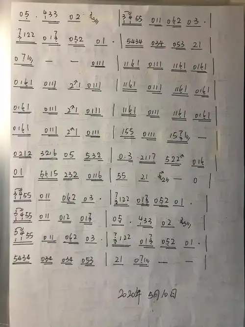 《夏天的风》古筝谱