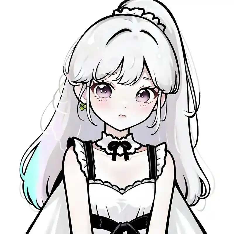 简约头像/扎马尾的女孩94.#简约头像 #手绘头像 #女生头 - 抖音