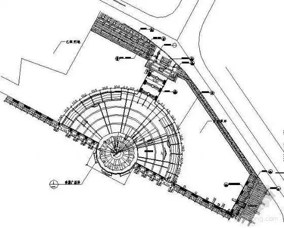 [图块/节点]升旗广场铺装节点详图-园林景观节点详图-筑龙园林景观