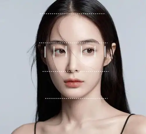 一个矫形与弥补的过程,通过化妆来修饰缺陷,让五官朝着黄金比例去靠拢