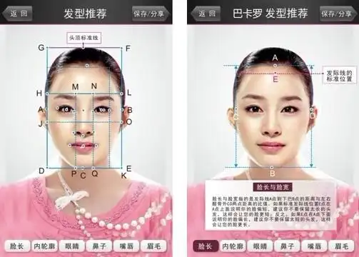 基于深大的人脸识别技术,对五官进行智能黄金分割比例的分析和轮廓