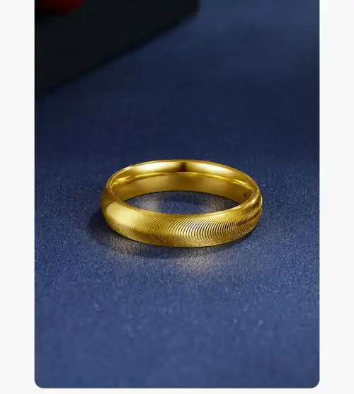 足金猫眼黄金戒指女5d无氢硬金金cnc闪耀猫眼戒尾戒个性新款圣诞礼物