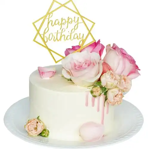 方圆芳华鲜花浪漫蛋糕生日礼物新鲜水果奶油新鲜生日蛋糕