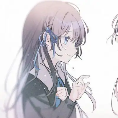 动漫唯美可爱闺蜜头像太阳下山了夜里也有灯打开你看这世界不坏