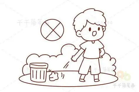 抄报文明好习惯主题儿童绘画作品 - 毛毛简笔画文明礼仪绘画图片大全