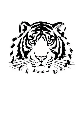 头,无人,竖图,黑白,插画,室内,特写,白天,白色背景,正面,数码,科技