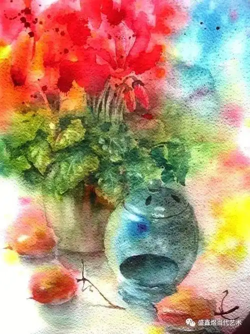 日本水彩画家小杉春见作品